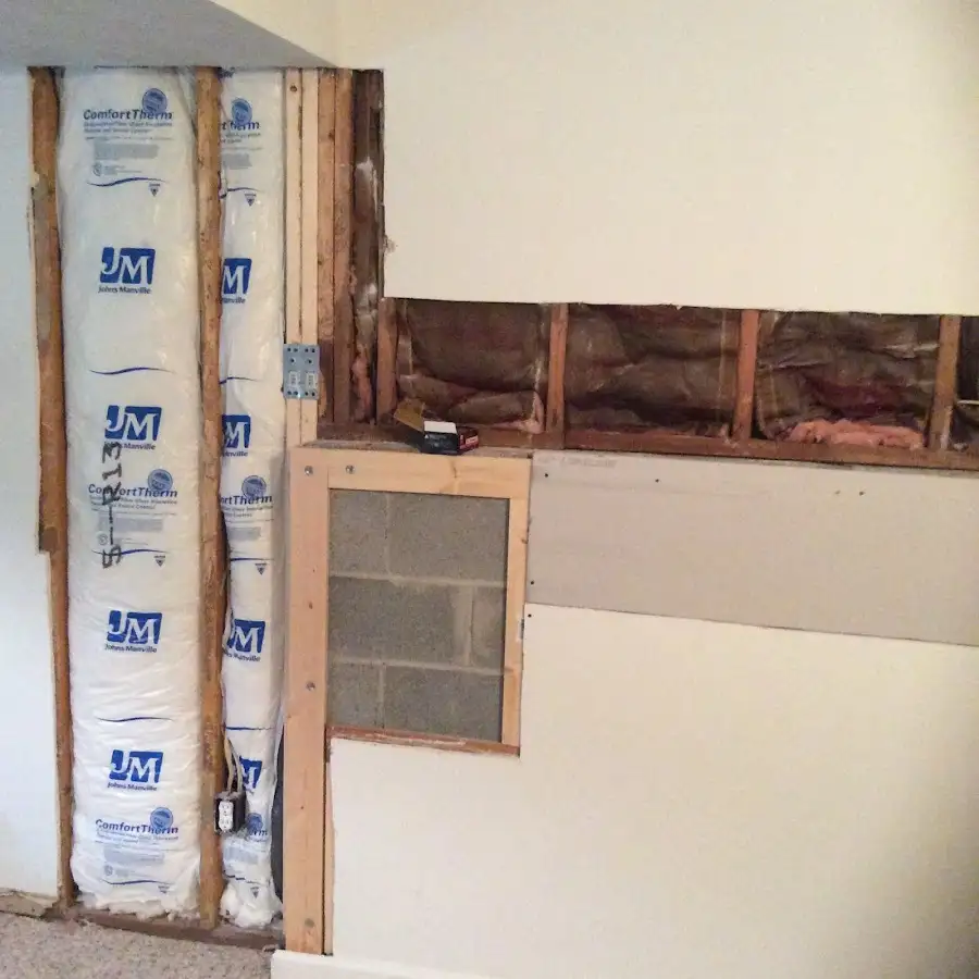Wall insulation replacement during Contents Cleaning & Restoration in Fairlawn